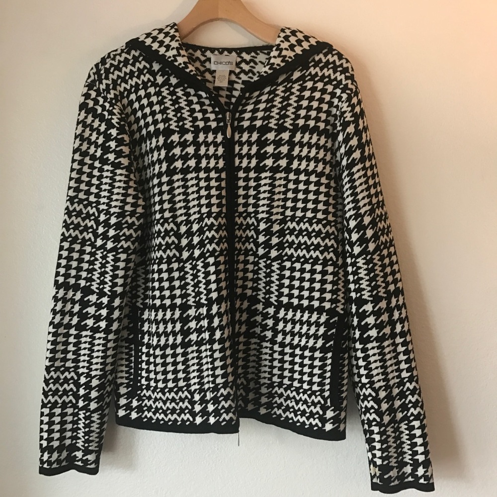 Chico's zip hoodie pattern cardigan sweater